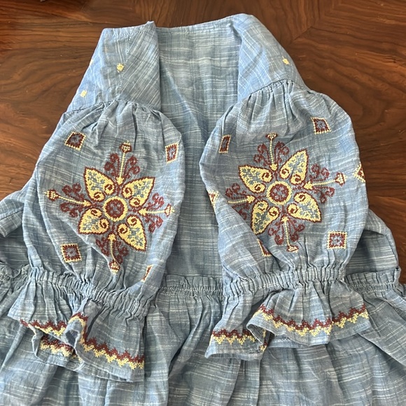 Blue Embroidered Top - Picture 4 of 6